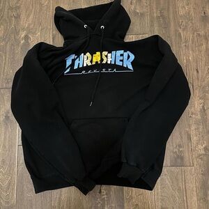 Thrasher Black Hoodie for Men